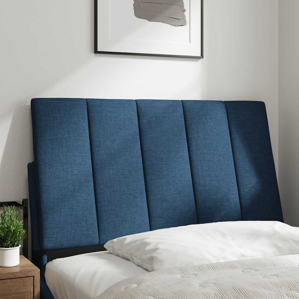 Coussin de tête de lit bleu 80 cm tissu - XIOS