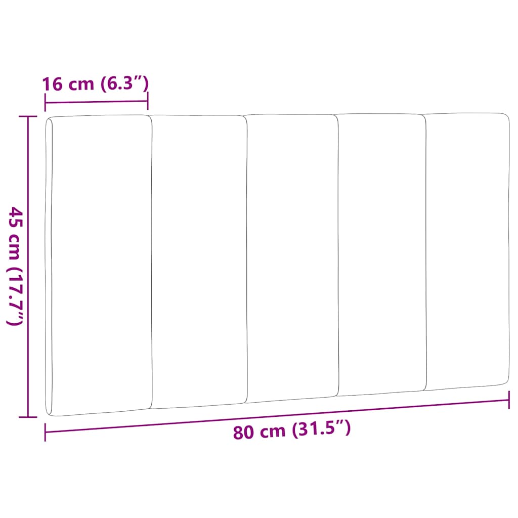 Coussin de tête de lit bleu 80 cm tissu - XIOS