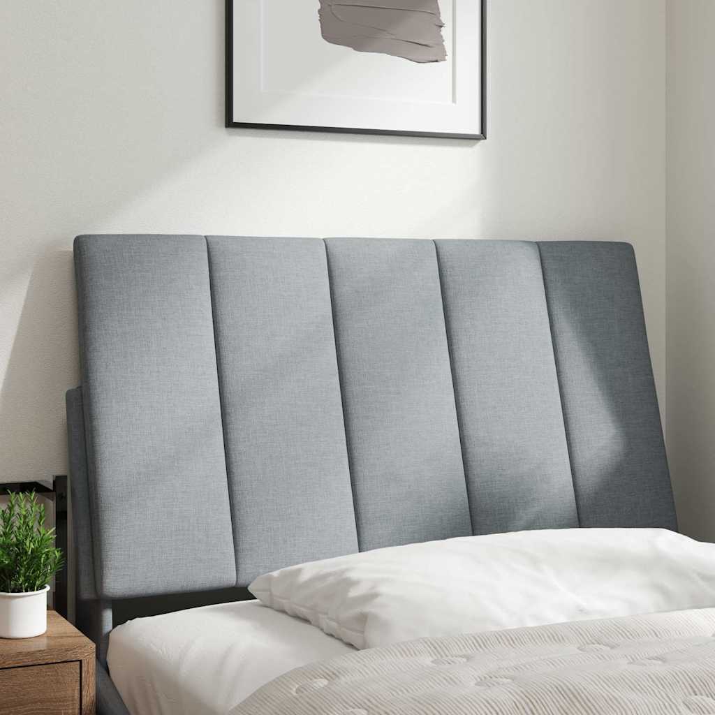 Coussin de tête de lit gris clair 90 cm tissu - XIOS