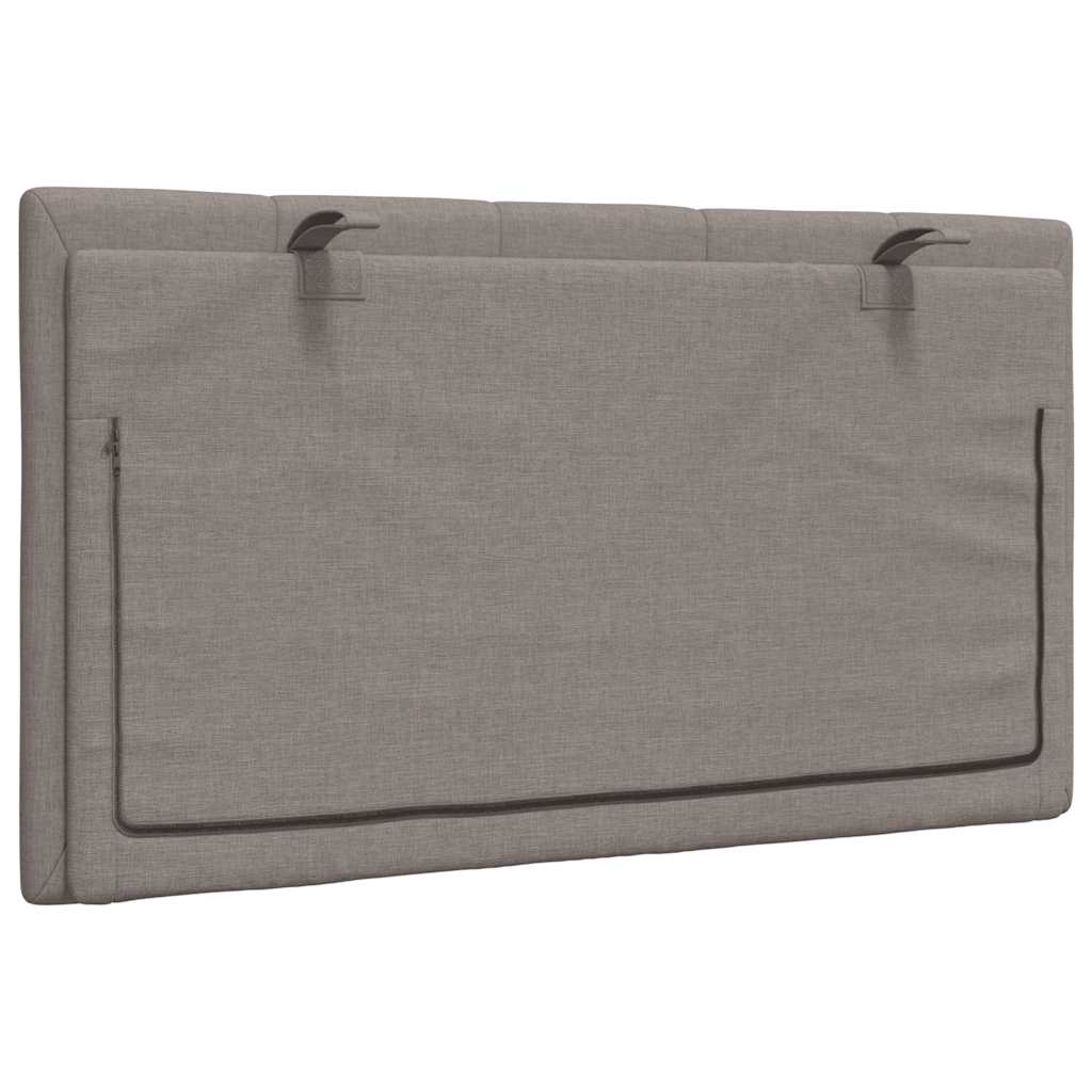 Coussin de tête de lit taupe 90 cm tissu - XIOS