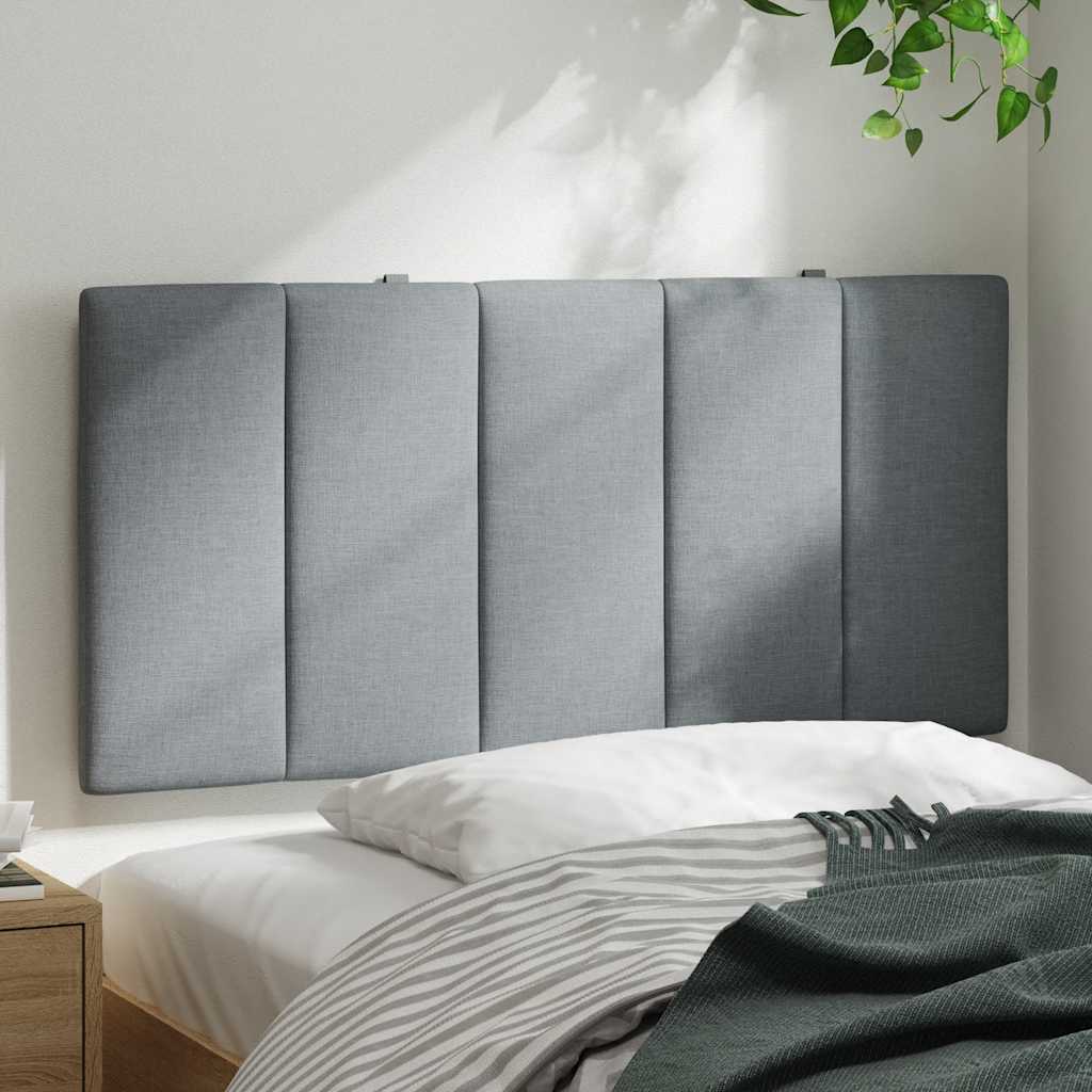 Coussin de tête de lit Hanko gris clair 100 cm tissu - XIOS