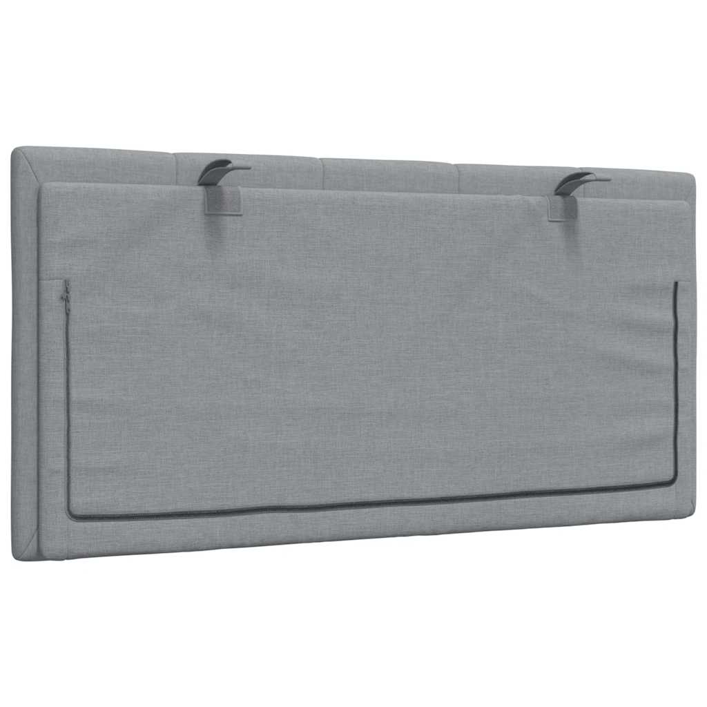Coussin de tête de lit Hanko gris clair 100 cm tissu - XIOS