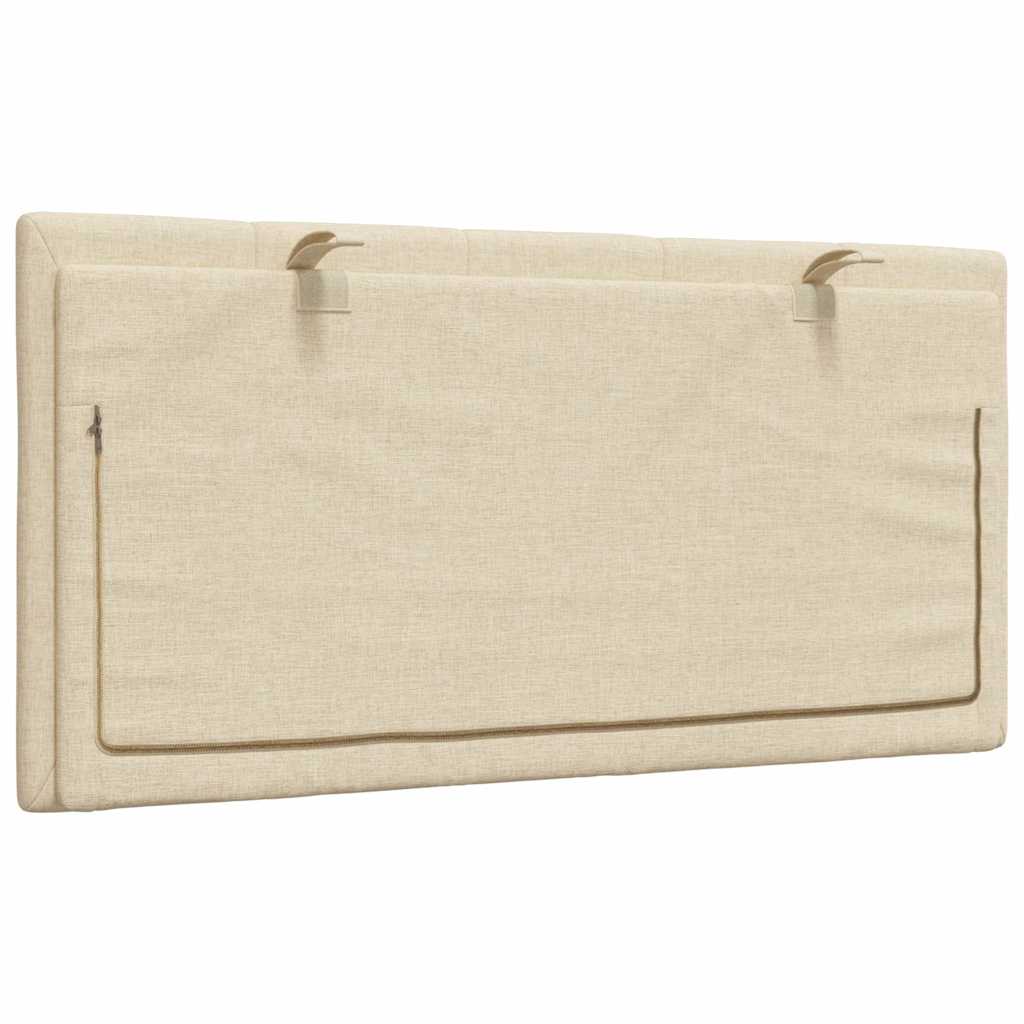 Coussin de tête de lit crème 100 cm tissu - XIOS