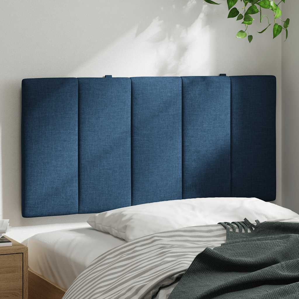 Coussin de tête de lit bleu 100 cm tissu - XIOS