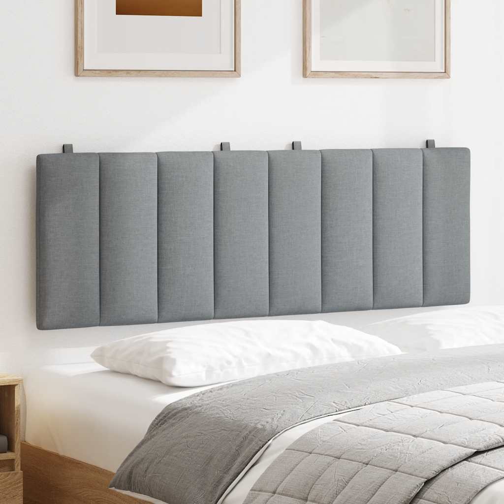 Coussin de tête de lit Hanko gris clair 120 cm tissu - XIOS