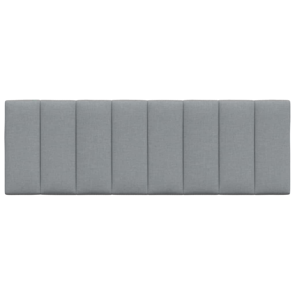Coussin de tête de lit gris clair 120 cm tissu - XIOS