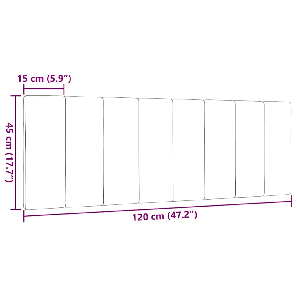Coussin de tête de lit Hanko gris clair 120 cm tissu - XIOS
