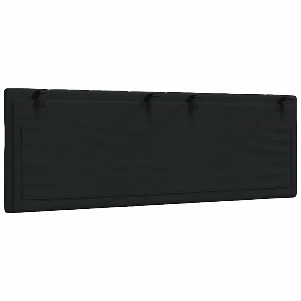 Coussin de tête de lit noir 120 cm tissu - XIOS