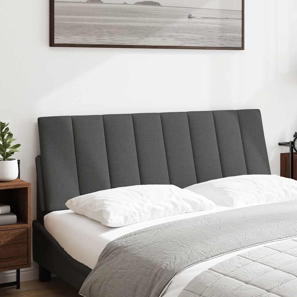 Coussin de tête de lit Hanko gris foncé 140 cm tissu - XIOS