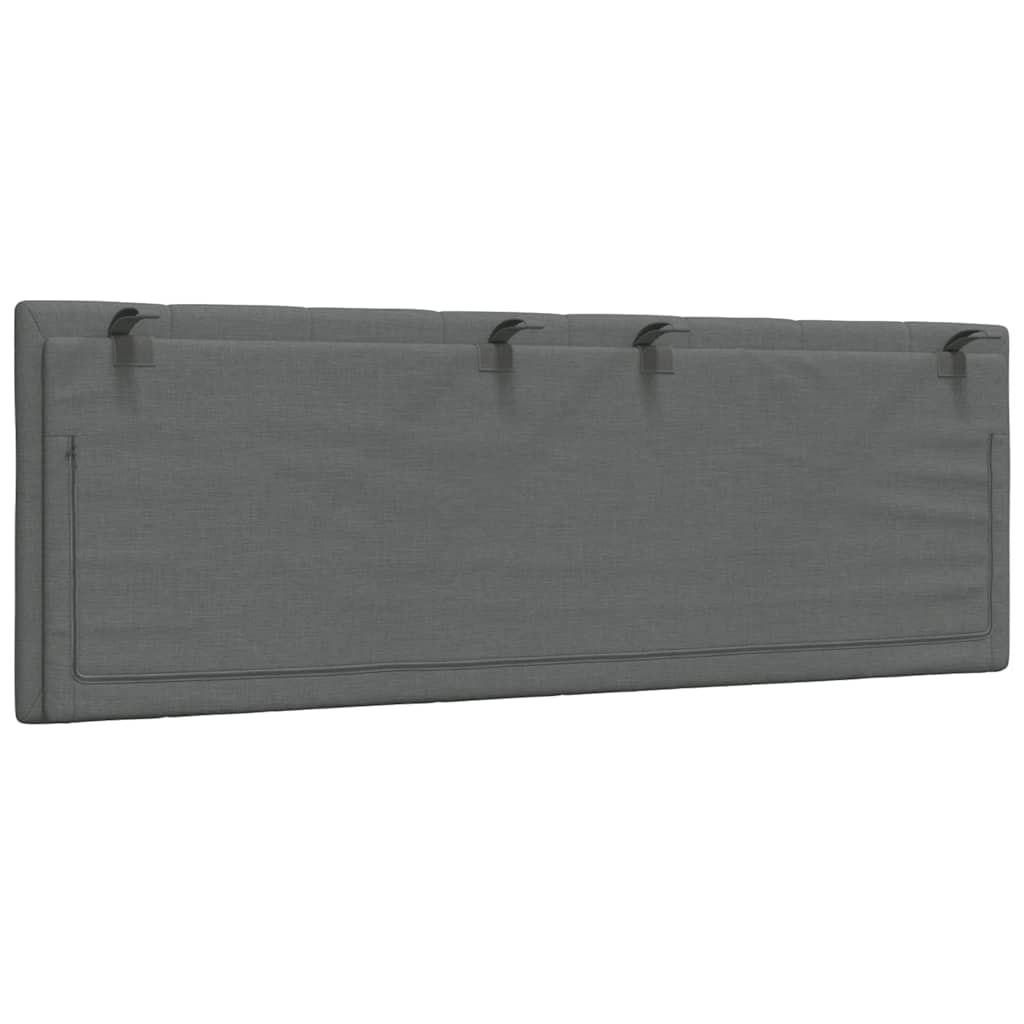Coussin de tête de lit Hanko gris foncé 140 cm tissu - XIOS