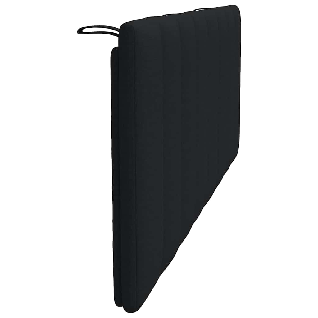 Coussin de tête de lit noir 140 cm tissu - XIOS