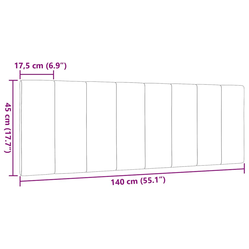 Coussin de tête de lit Hanko noir 140 cm tissu - XIOS