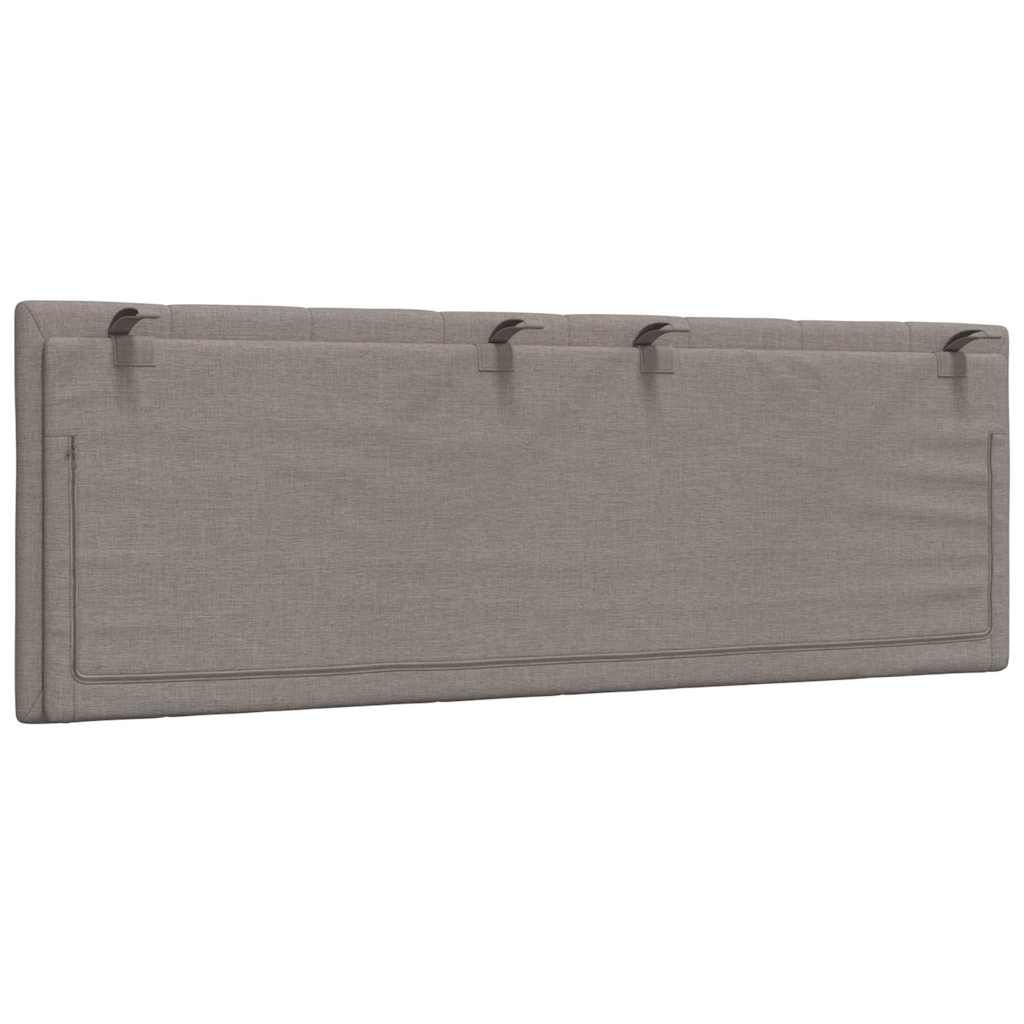 Coussin de tête de lit taupe 140 cm tissu - XIOS