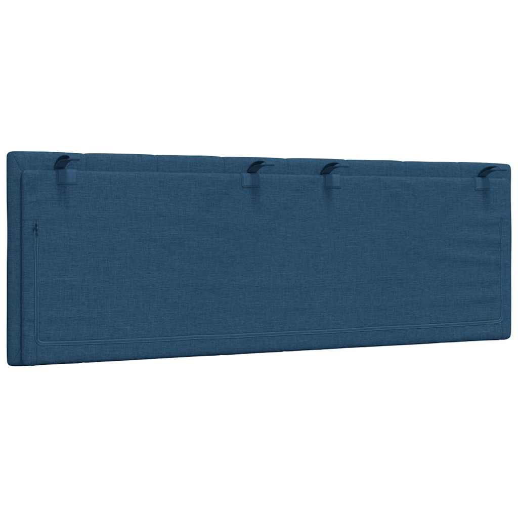 Coussin de tête de lit Hanko bleu 140 cm tissu - XIOS