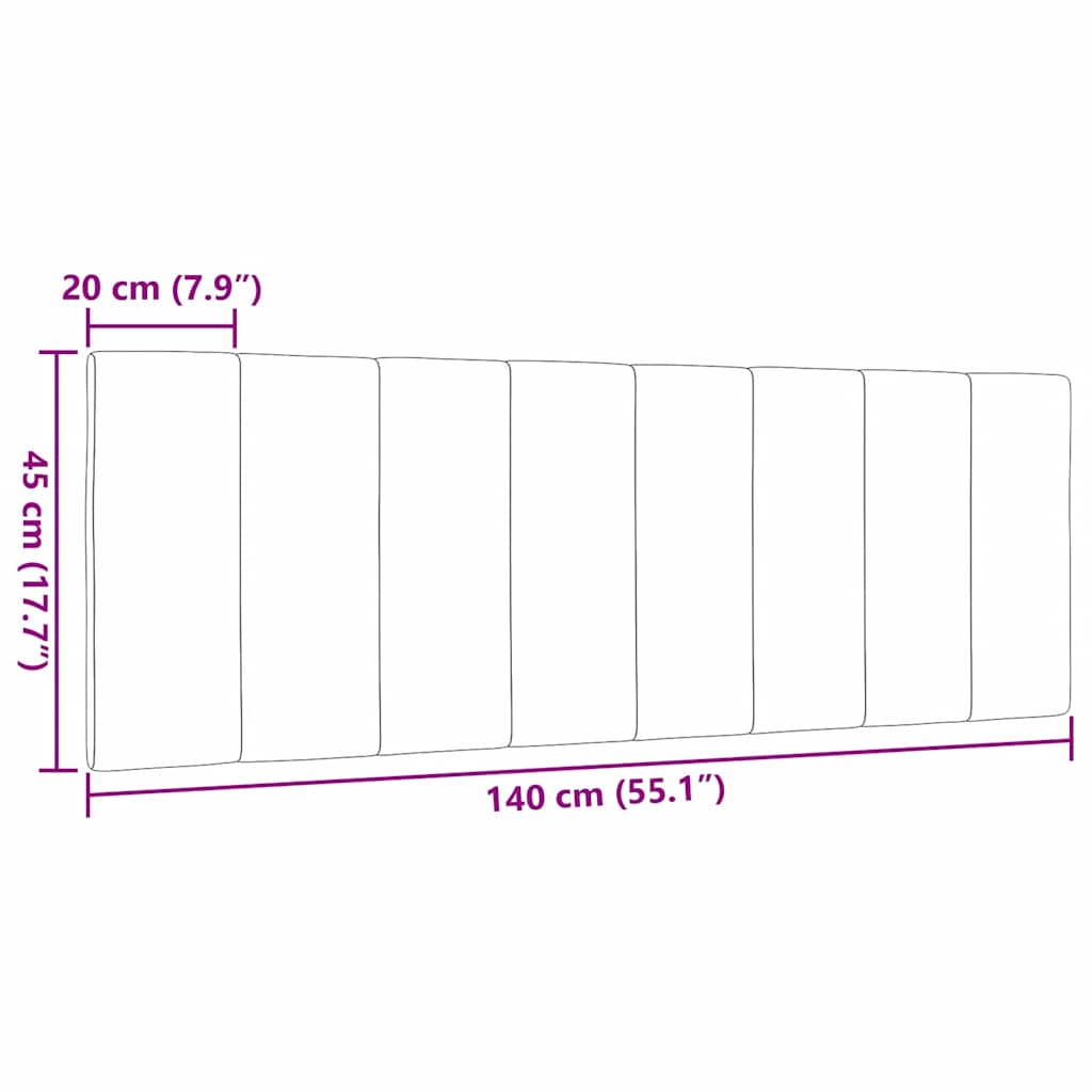 Coussin de tête de lit Hanko bleu 140 cm tissu - XIOS