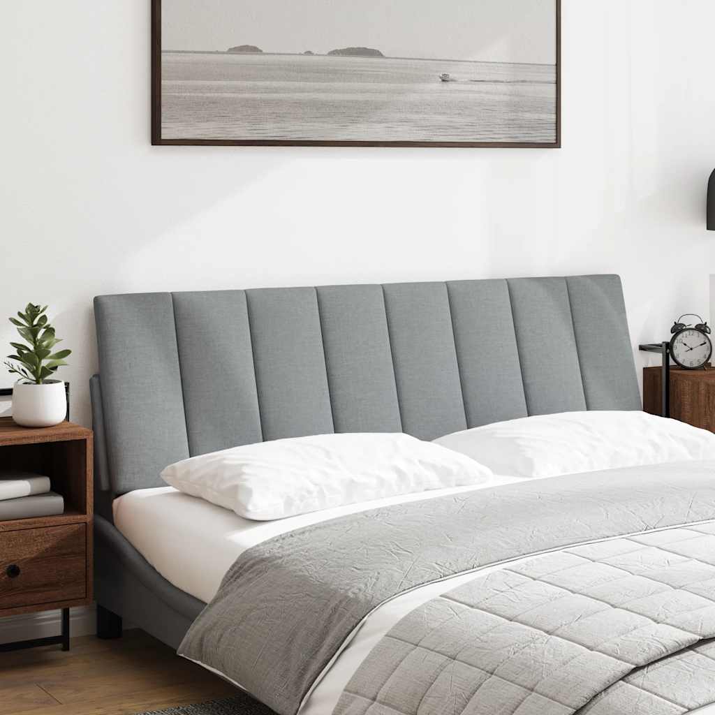 Coussin de tête de lit Hanko gris clair 160 cm tissu - XIOS