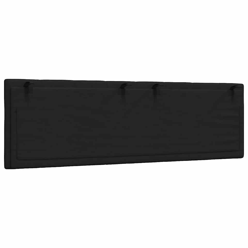 Coussin de tête de lit noir 160 cm tissu - XIOS