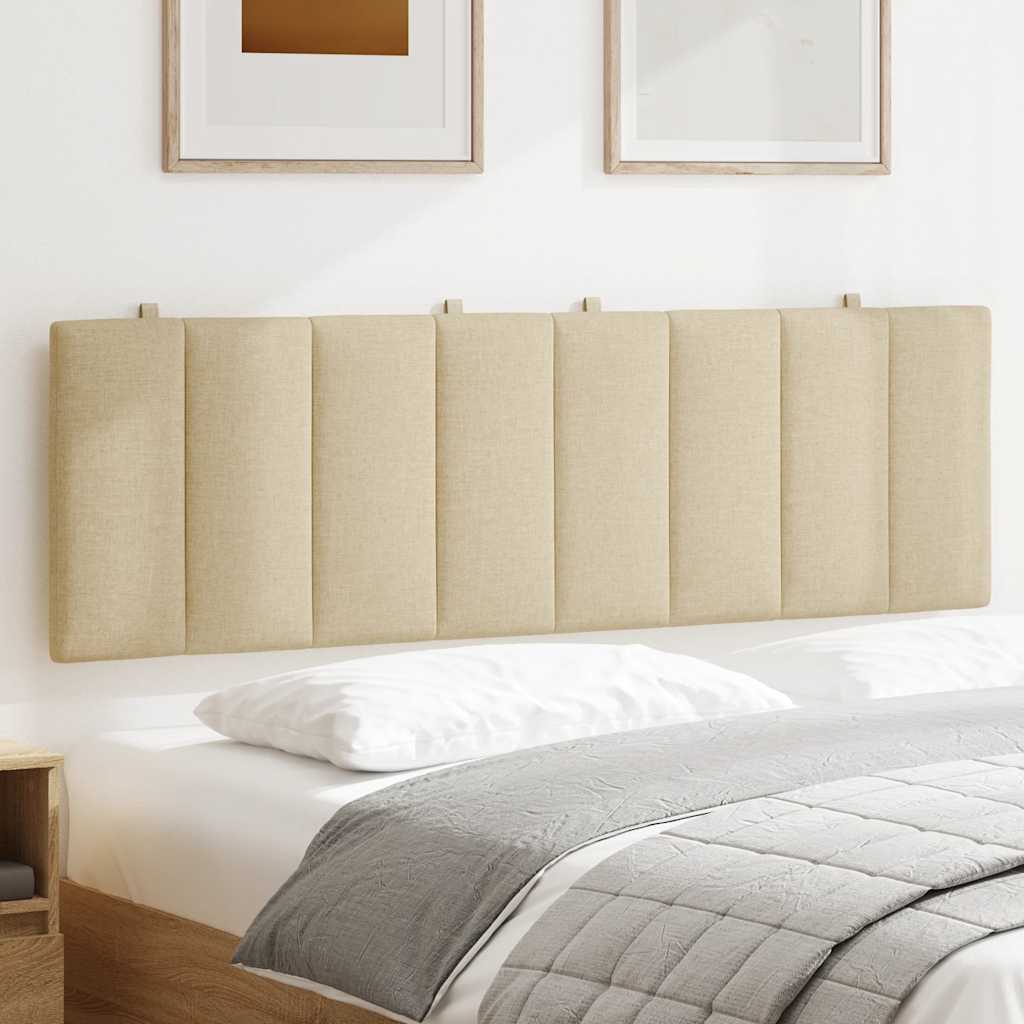 Coussin de tête de lit crème 160 cm tissu - XIOS