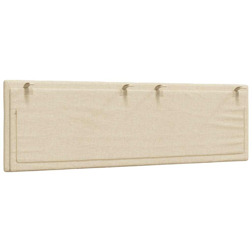 Coussin de tête de lit crème 160 cm tissu - XIOS
