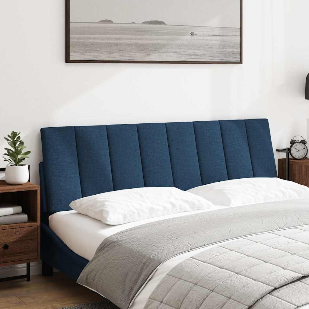 Coussin de tête de lit bleu 160 cm tissu - XIOS