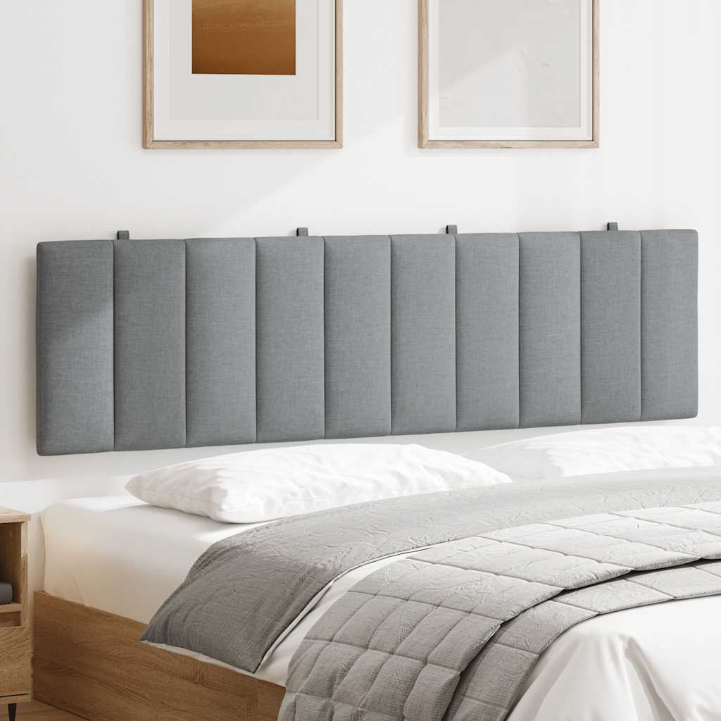Coussin de tête de lit Hanko gris clair 180 cm tissu - XIOS