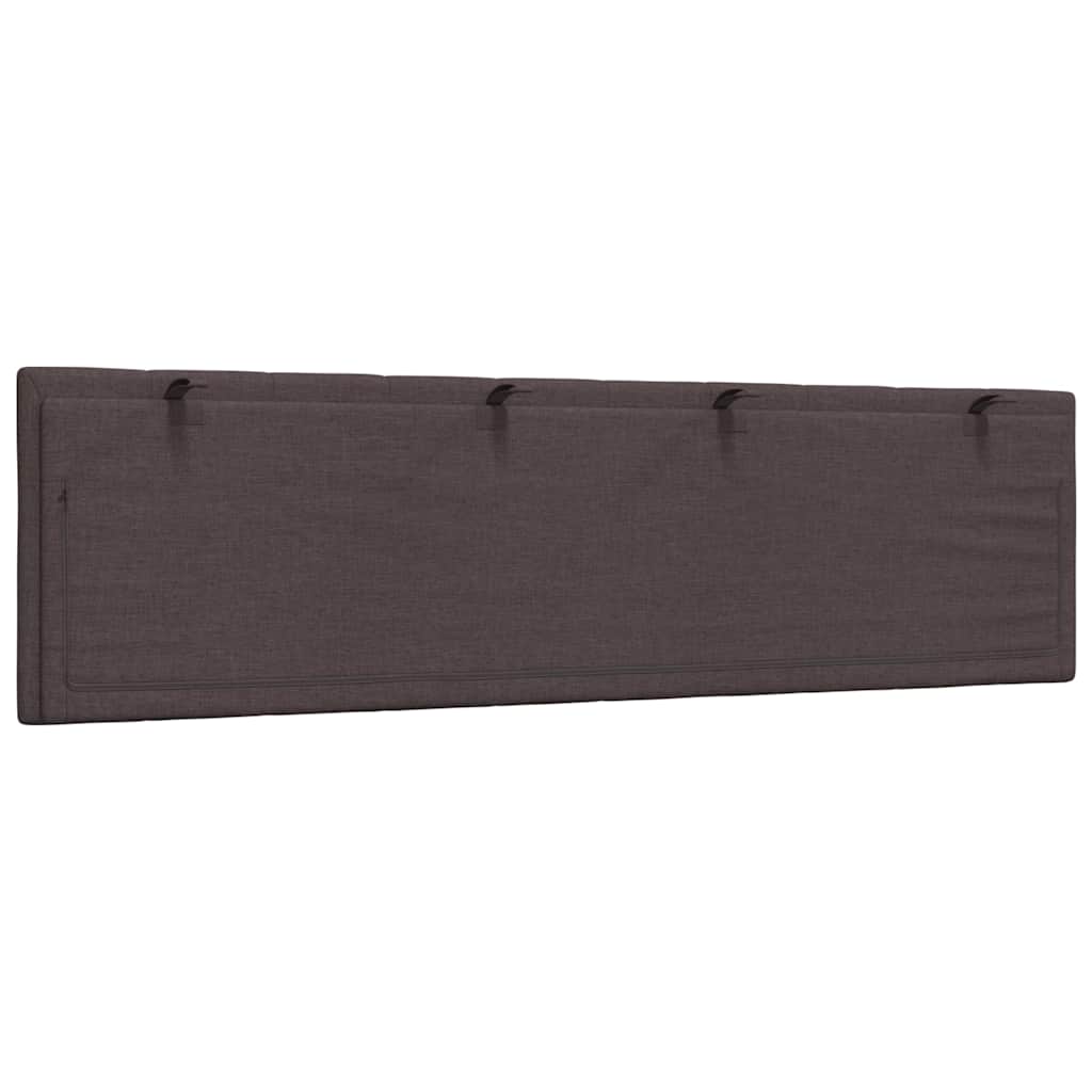Coussin de tête de lit marron foncé 180 cm tissu - XIOS
