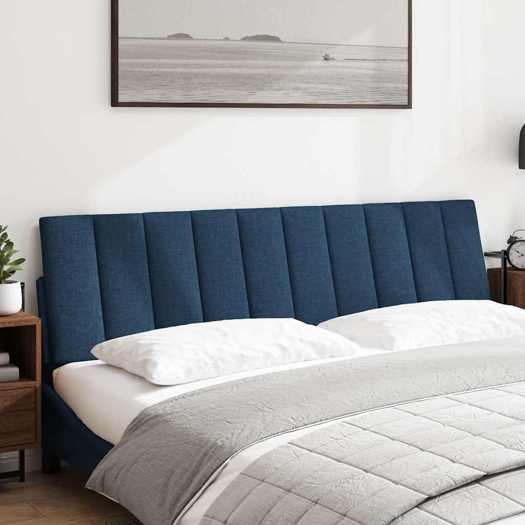 Coussin de tête de lit bleu 180 cm tissu - XIOS