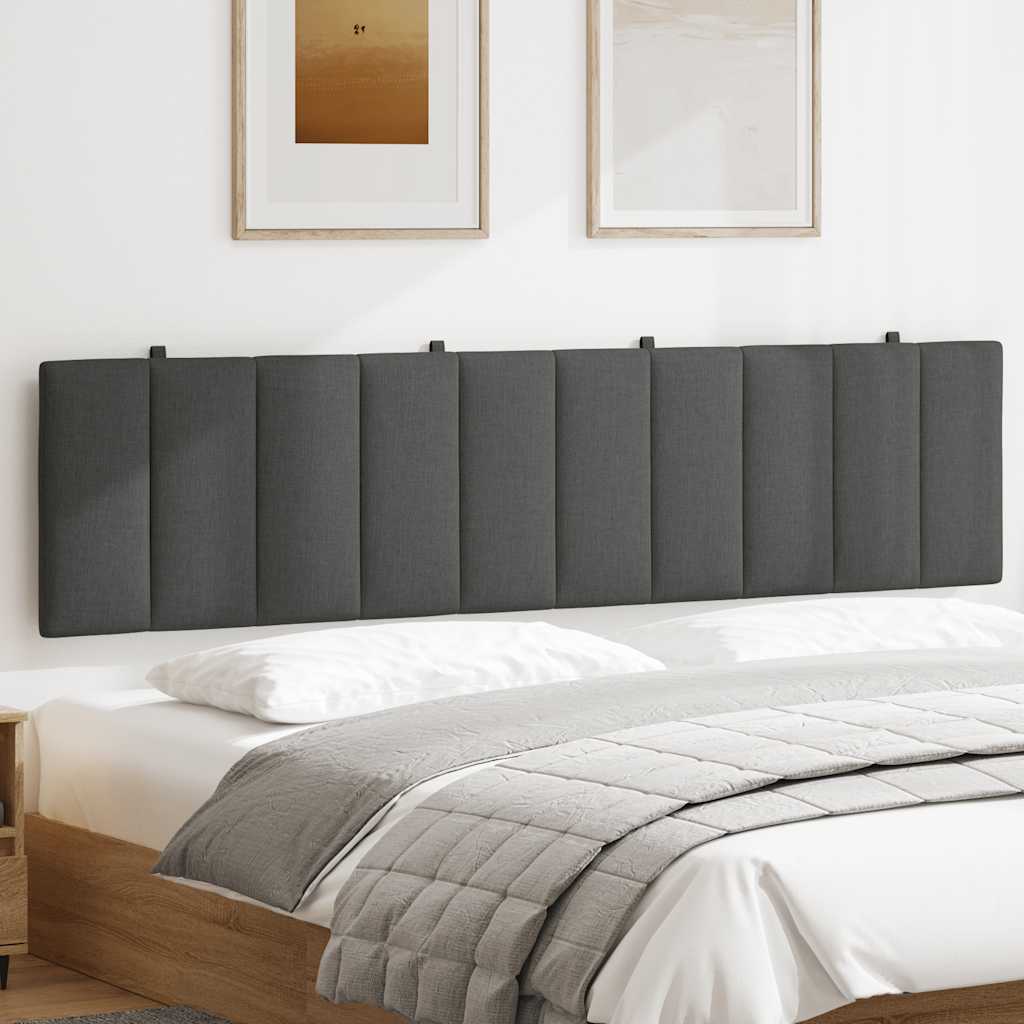 Coussin de tête de lit gris foncé 200 cm tissu - XIOS