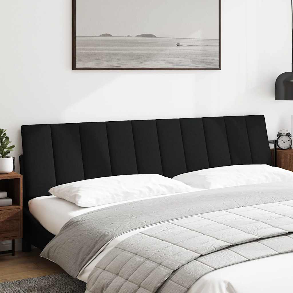 Coussin de tête de lit Hanko noir 200 cm tissu - XIOS