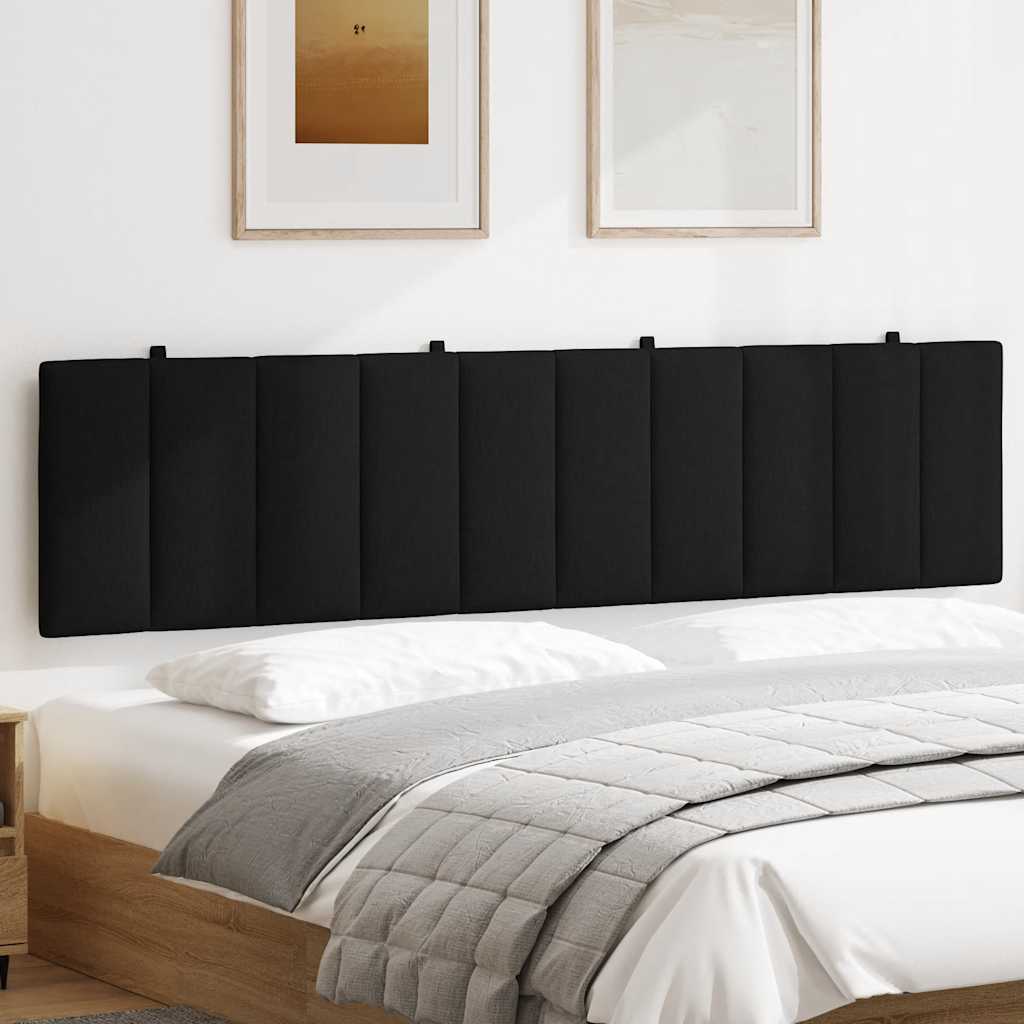 Coussin de tête de lit Hanko noir 200 cm tissu - XIOS