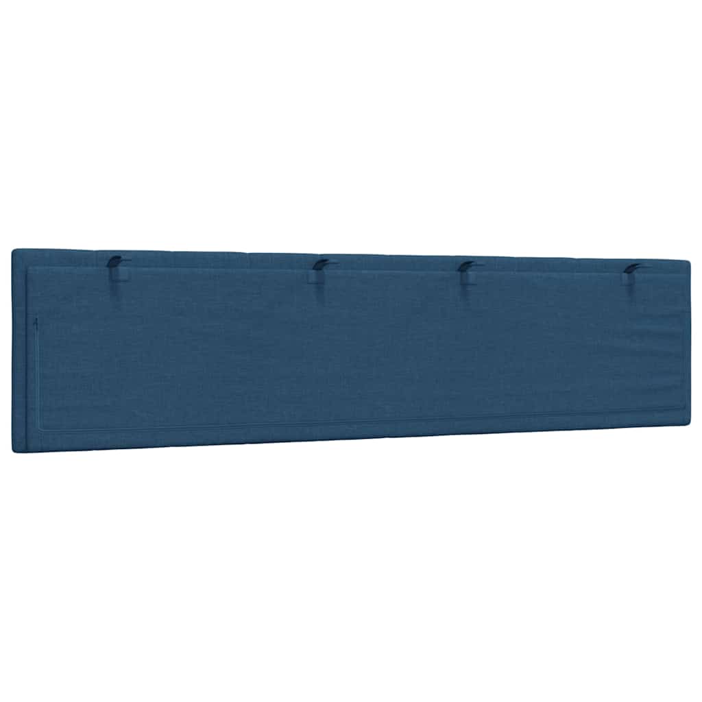 Coussin de tête de lit bleu 200 cm tissu - XIOS