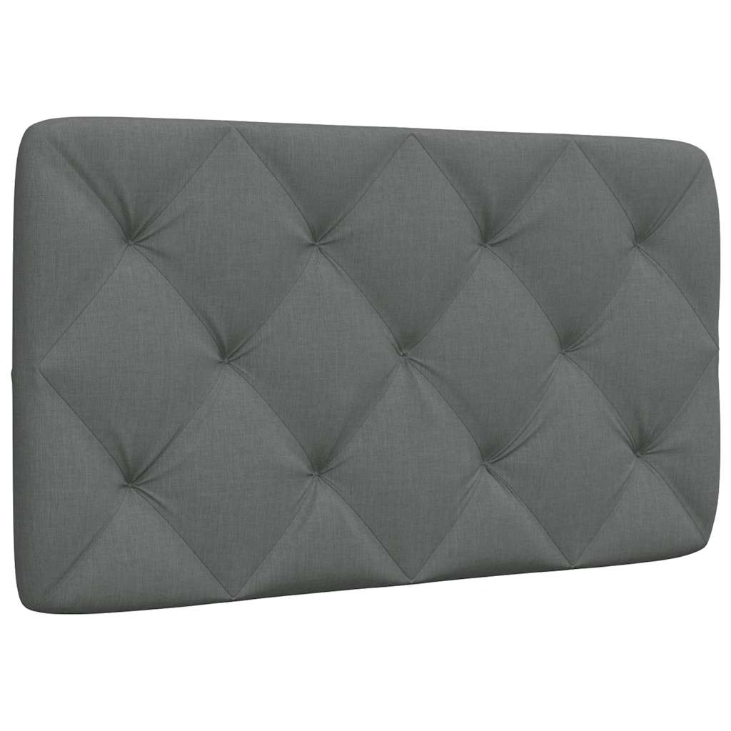 Coussin de tête de lit gris foncé 80 cm tissu - XIOS