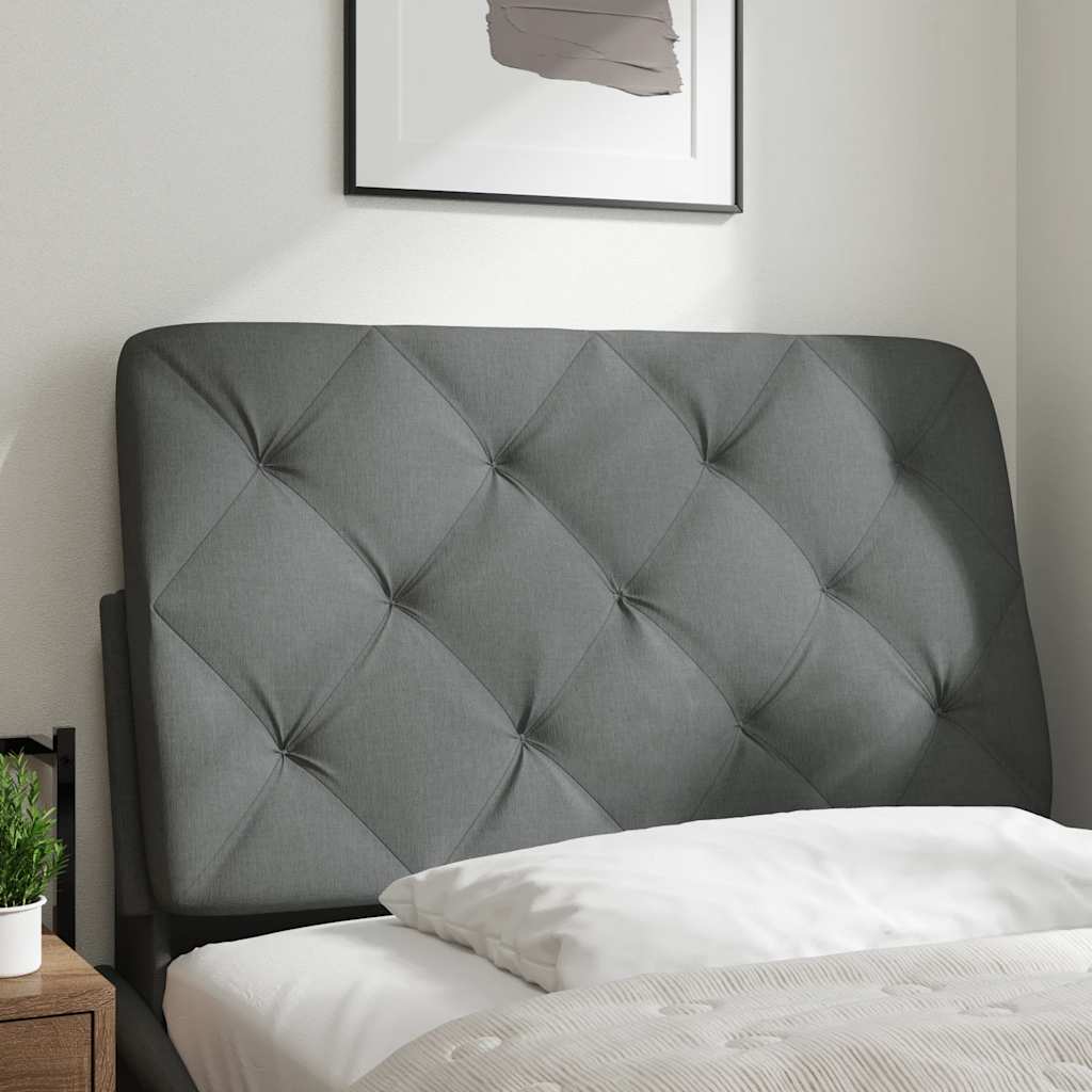 Coussin de tête de lit gris foncé 80 cm tissu - XIOS