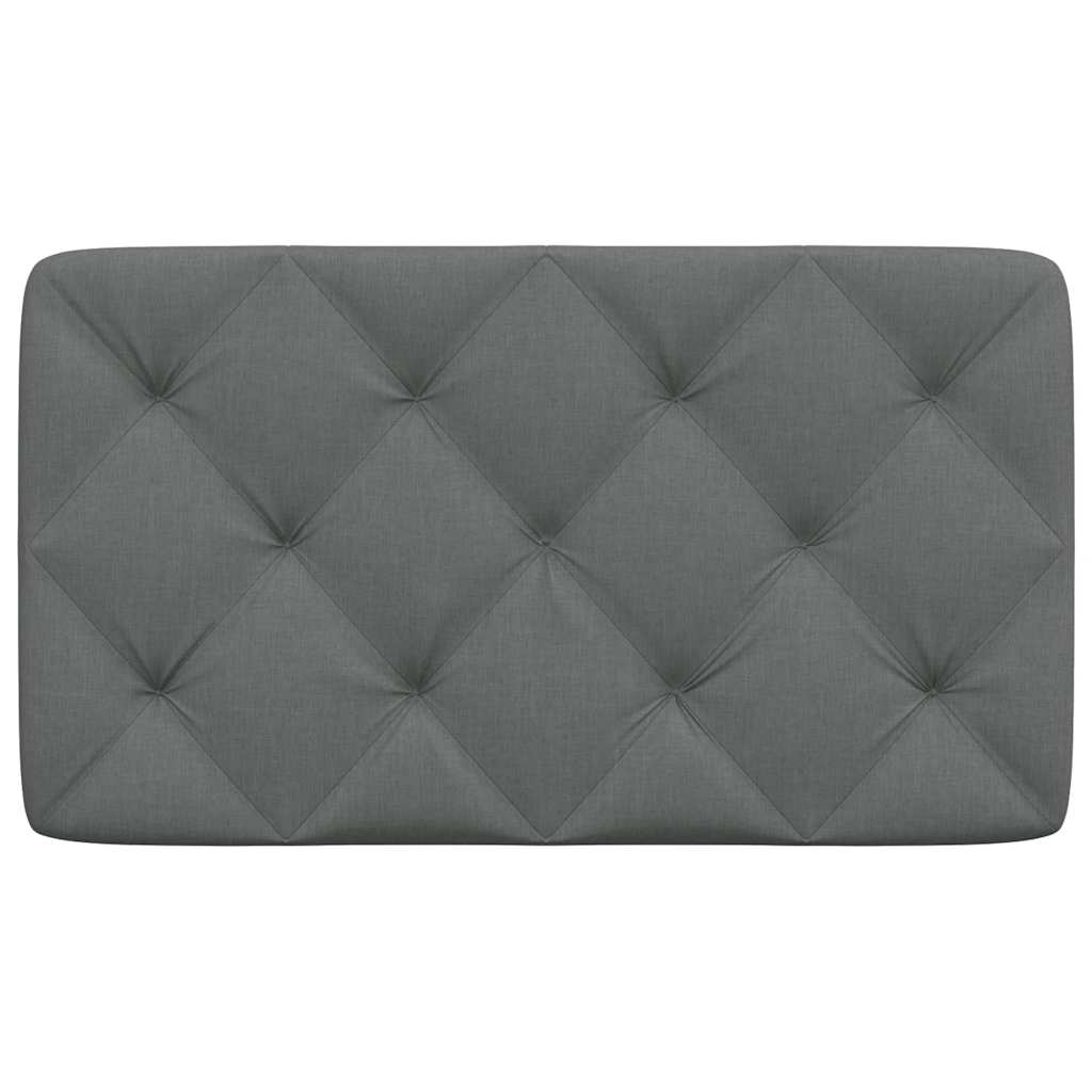 Coussin de tête de lit gris foncé 80 cm tissu - XIOS