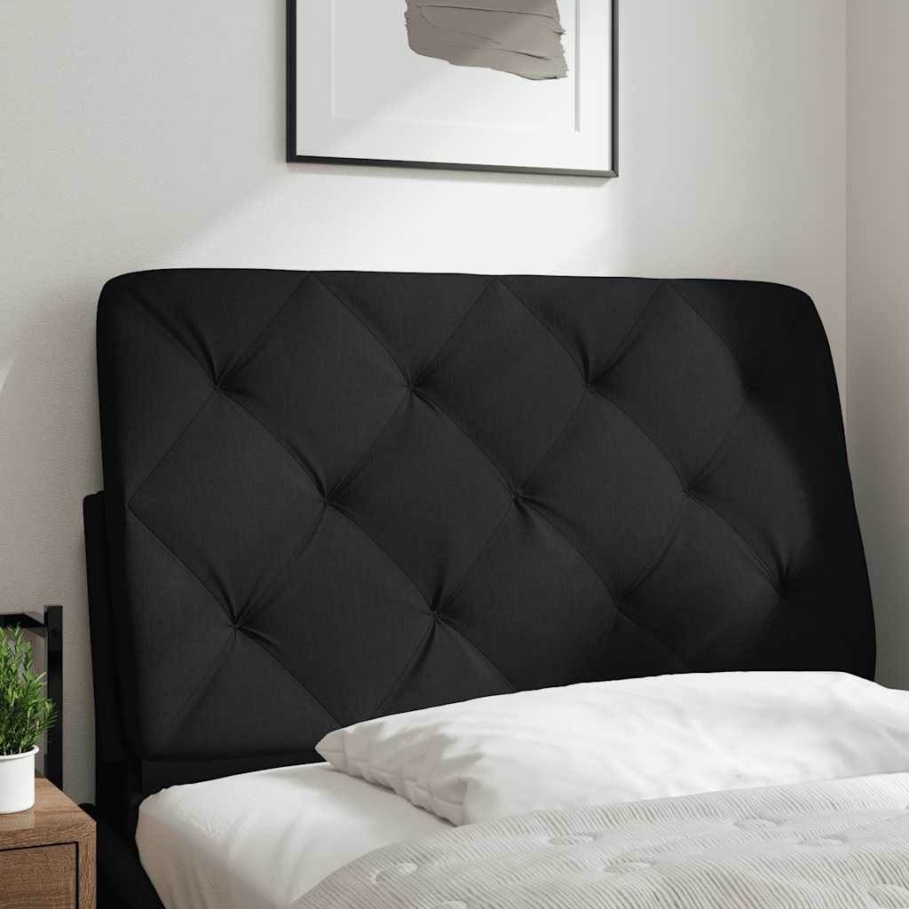 Coussin de tête de lit noir 80 cm tissu - XIOS