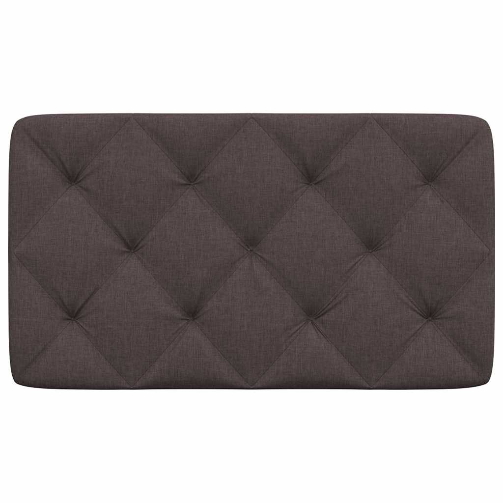 Coussin de tête de lit marron foncé 80 cm tissu - XIOS