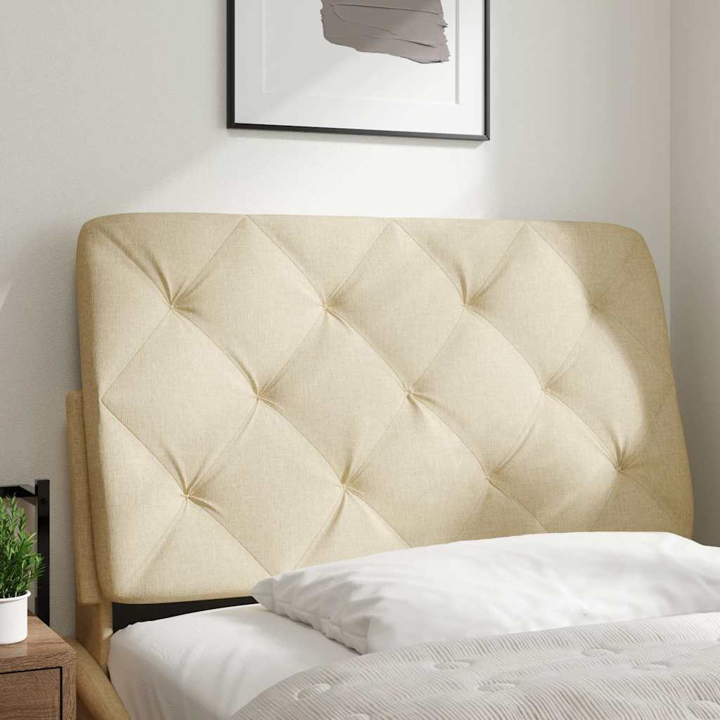 Coussin de tête de lit crème 80 cm tissu - XIOS