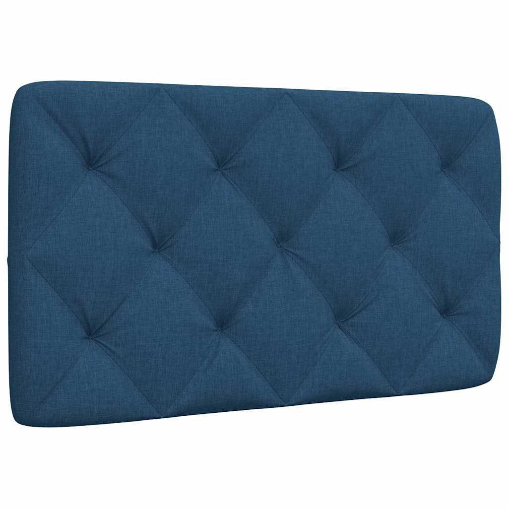 Coussin de tête de lit bleu 80 cm tissu - XIOS