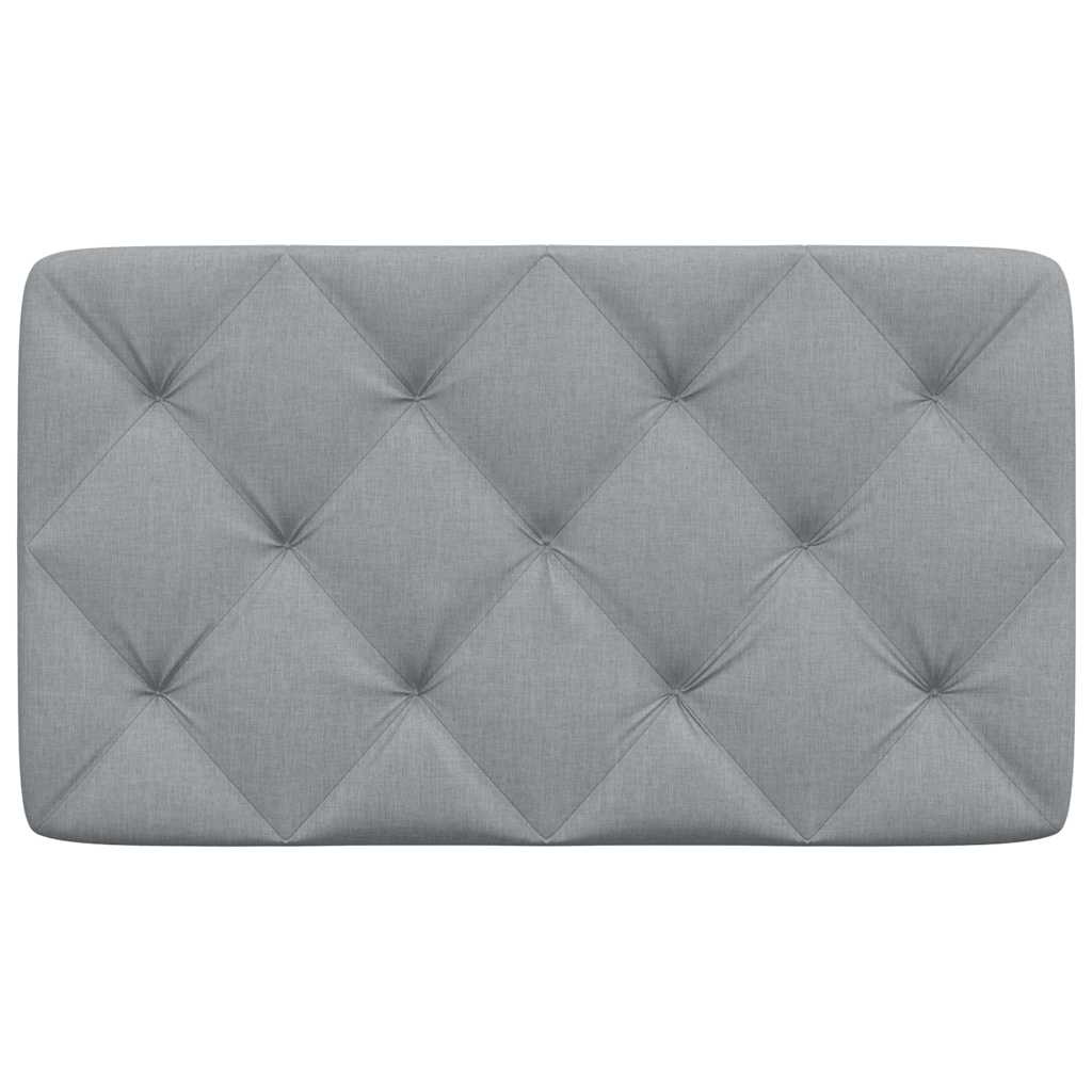Coussin de tête de lit gris clair 90 cm tissu - XIOS