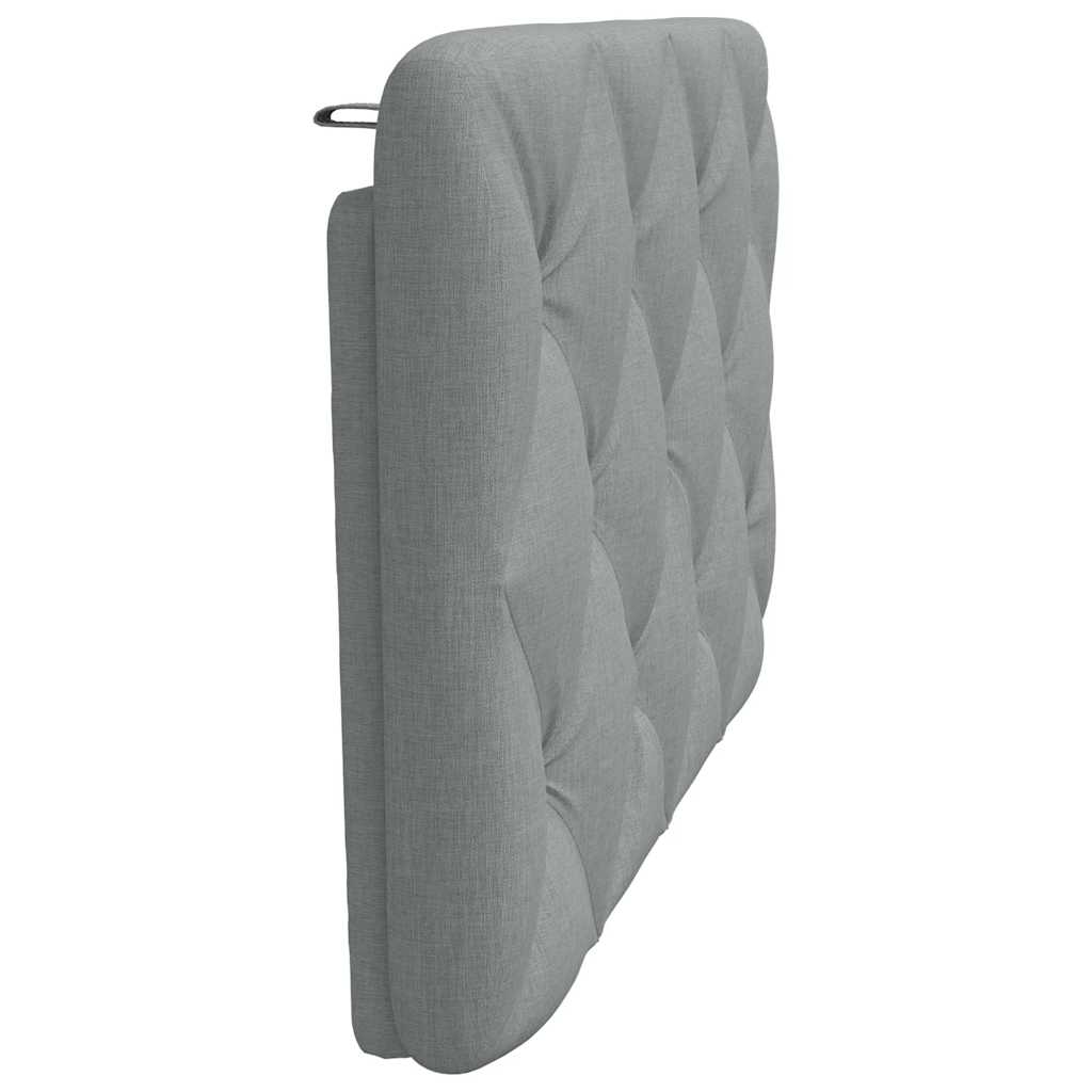 Coussin de tête de lit gris clair 90 cm tissu - XIOS