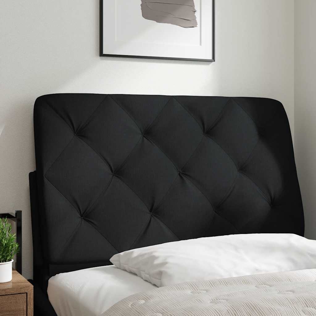 Coussin de tête de lit noir 90 cm tissu - XIOS