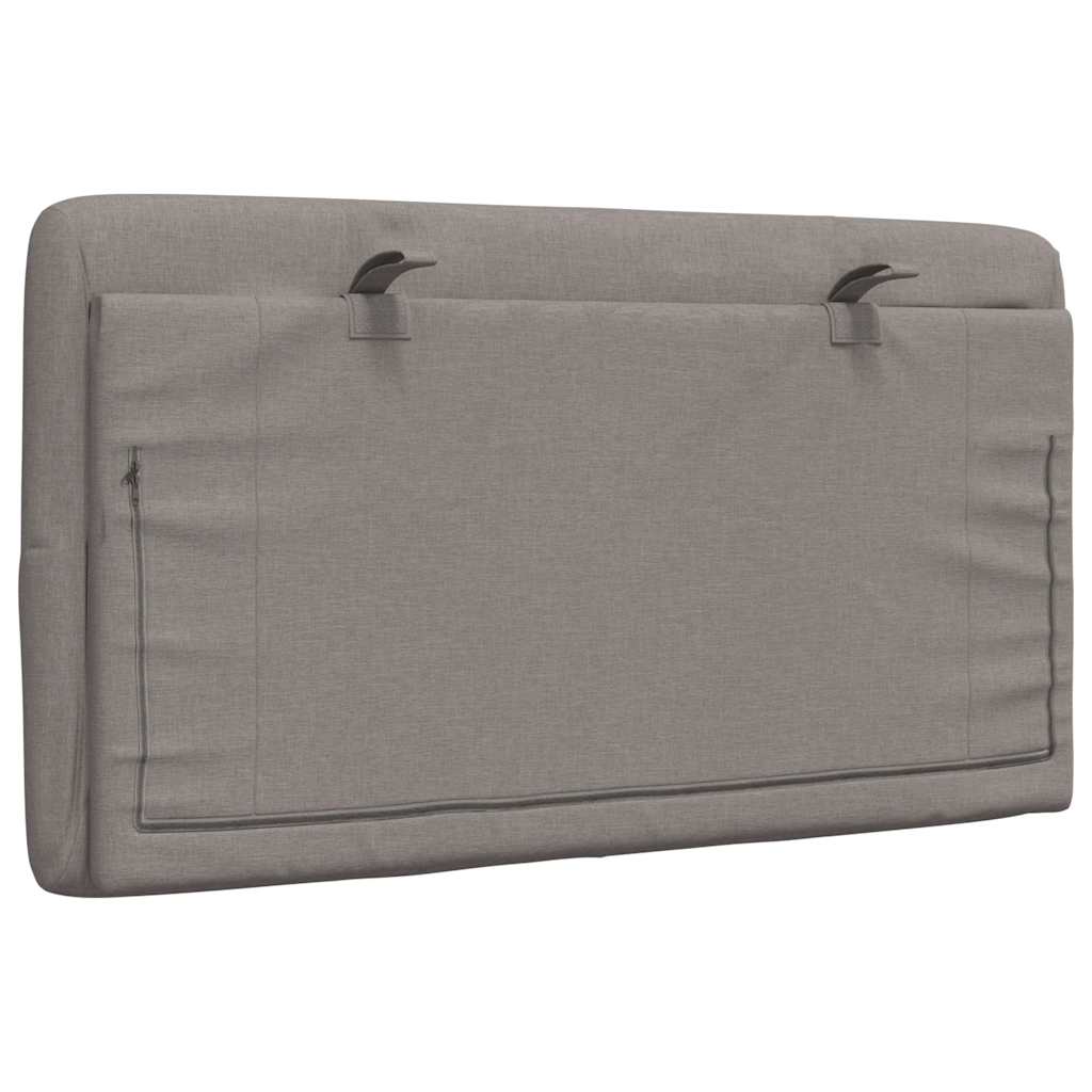Coussin de tête de lit taupe 90 cm tissu - XIOS