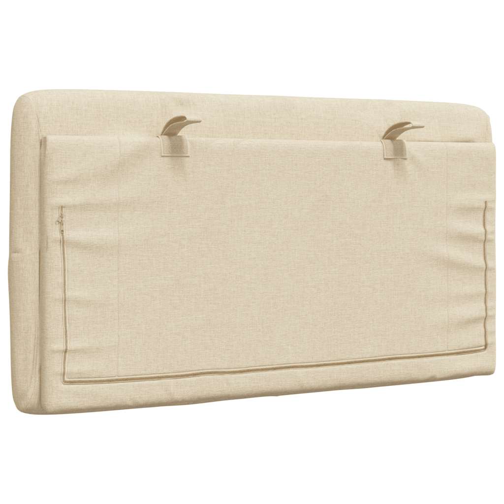 Coussin de tête de lit crème 90 cm tissu - XIOS