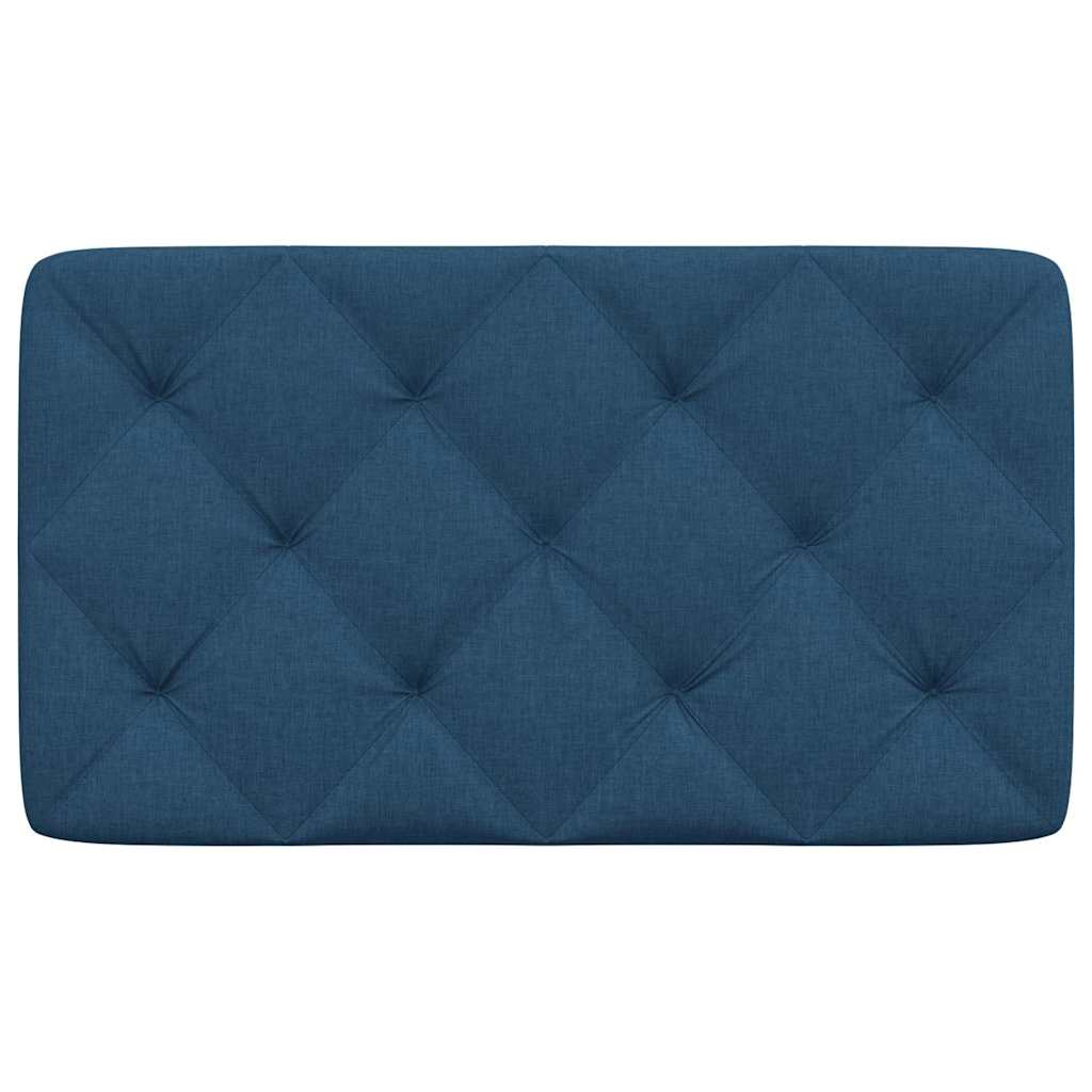 Coussin de tête de lit bleu 90 cm tissu - XIOS