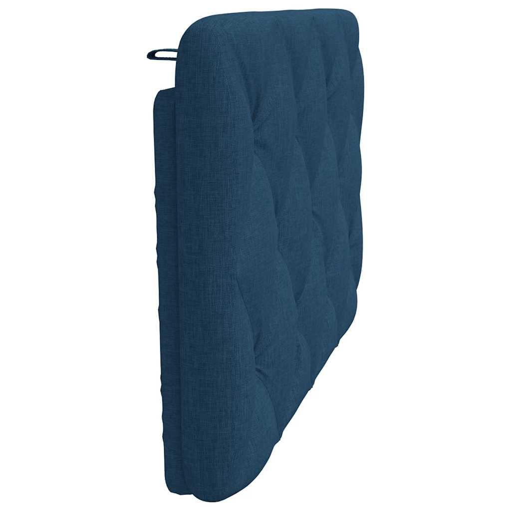 Coussin de tête de lit bleu 90 cm tissu - XIOS