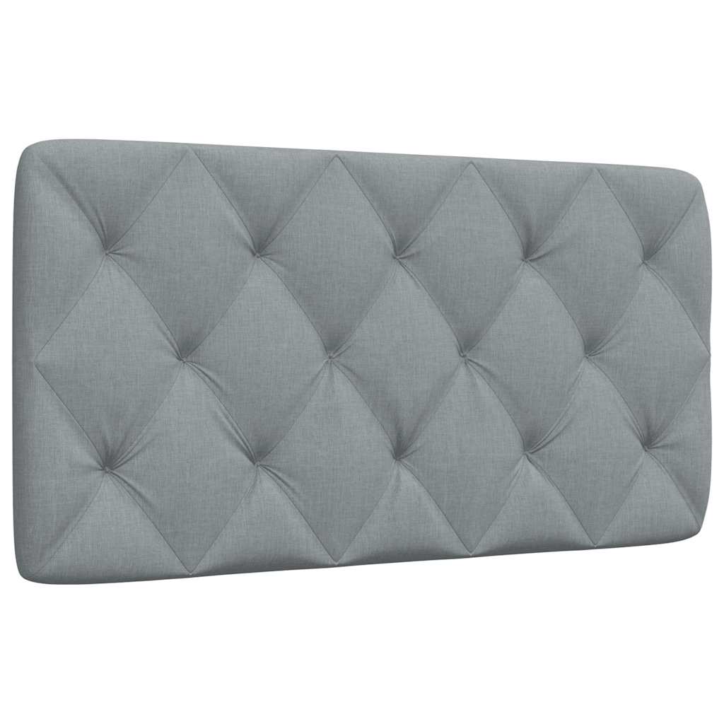 Coussin de tête de lit gris clair 100 cm tissu - XIOS