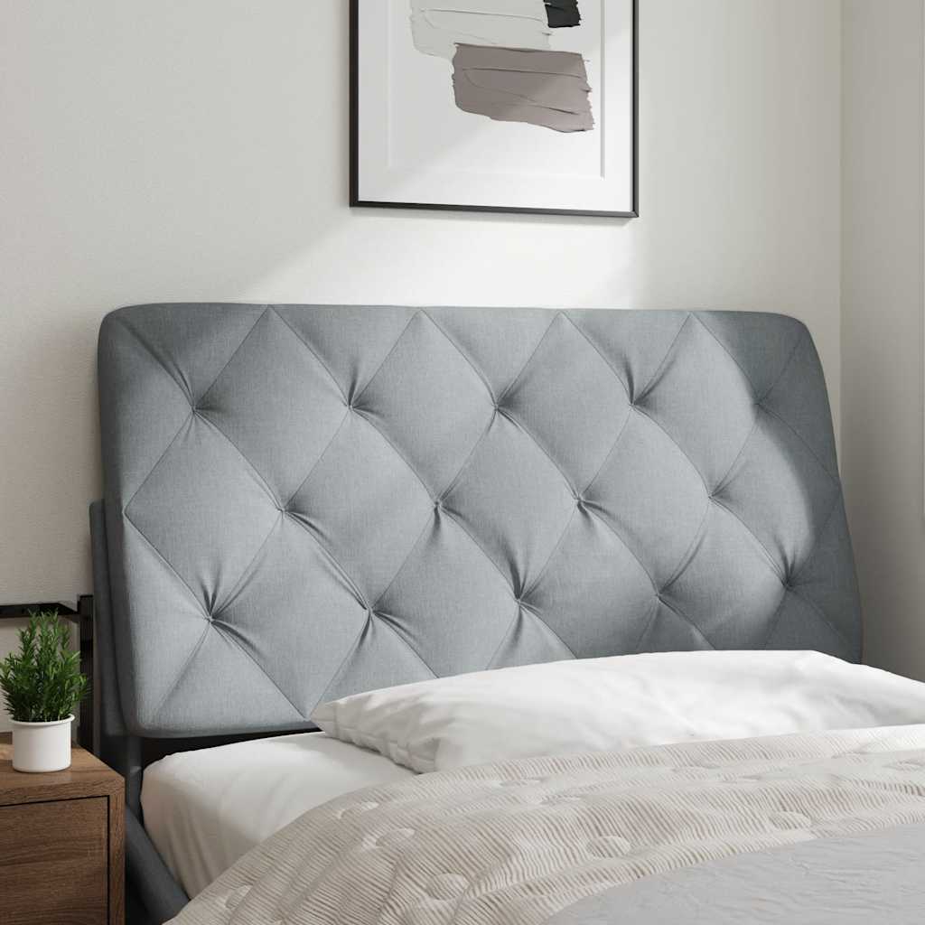 Coussin de tête de lit gris clair 100 cm tissu - XIOS