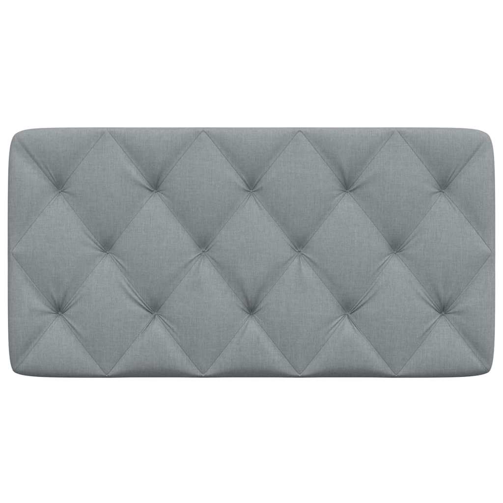 Coussin de tête de lit gris clair 100 cm tissu - XIOS