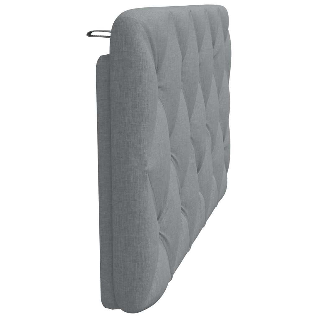 Coussin de tête de lit gris clair 100 cm tissu - XIOS