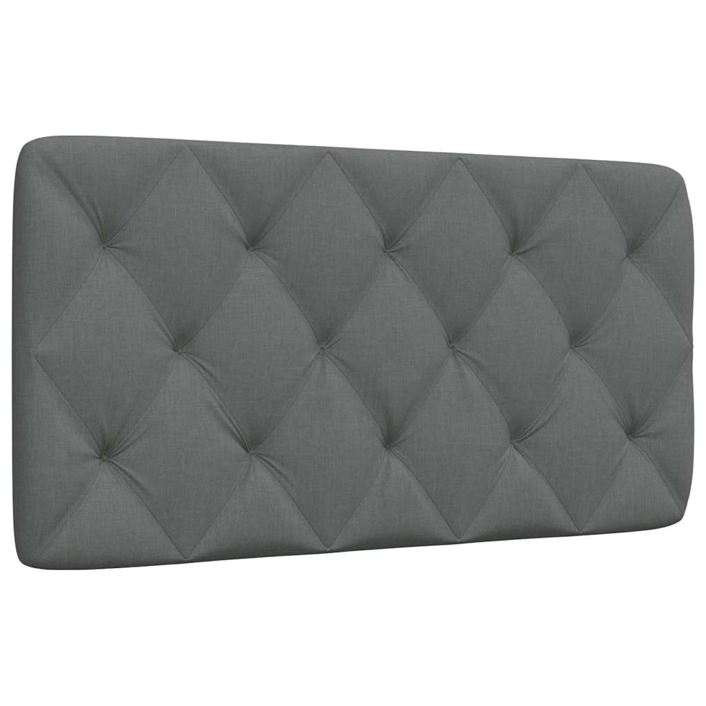 Coussin de tête de lit gris foncé 100 cm tissu - XIOS
